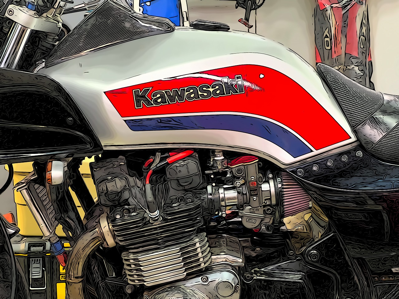 「えっ？120馬力もあるの？」1983年感動のGPZ1100(空冷)ミシュランPOWE6 タイヤ交換 フォークOHその他 | decoboco